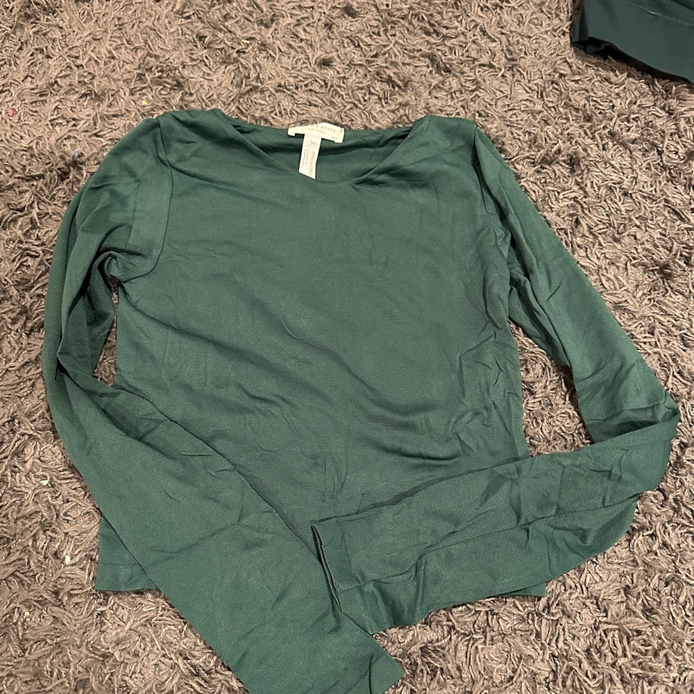 Altar'd State Forest Green Long Sleeve Top
